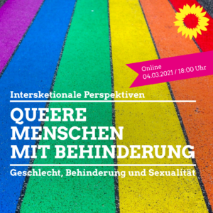 Queere Menschen mit Behinderung.